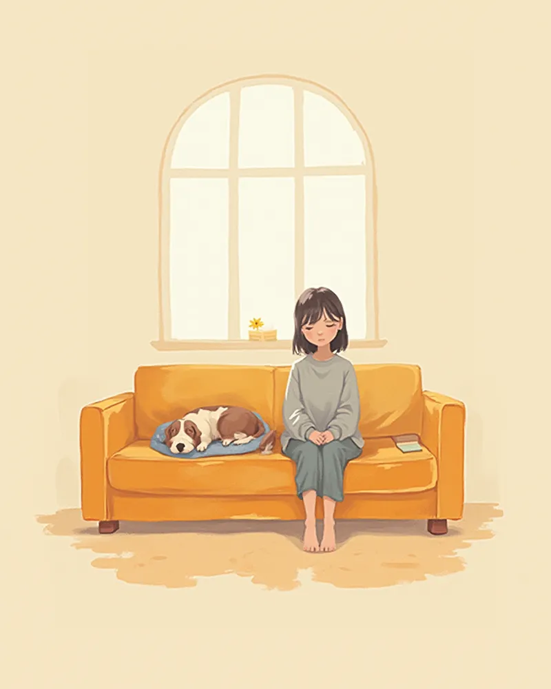 펫로스 초기 단계를 겪는 보호자의 모습