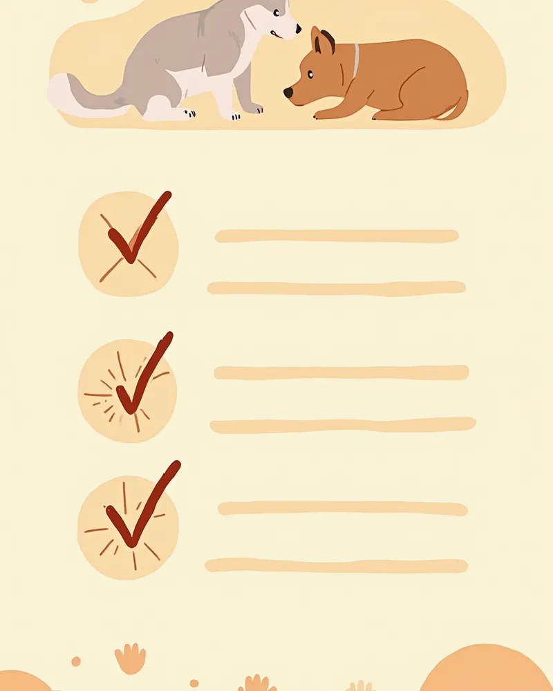 반려동물 경련 증상 체크리스트 일러스트