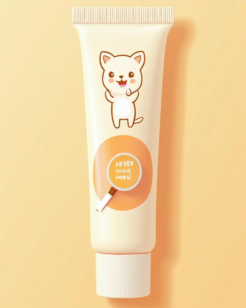 불소·자일리톨 미포함 표시가 강조된 반려동물 치약 성분표