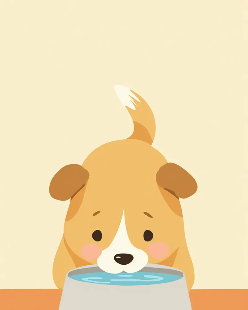 다음다뇨 부작용으로 물을 많이 마시는 강아지