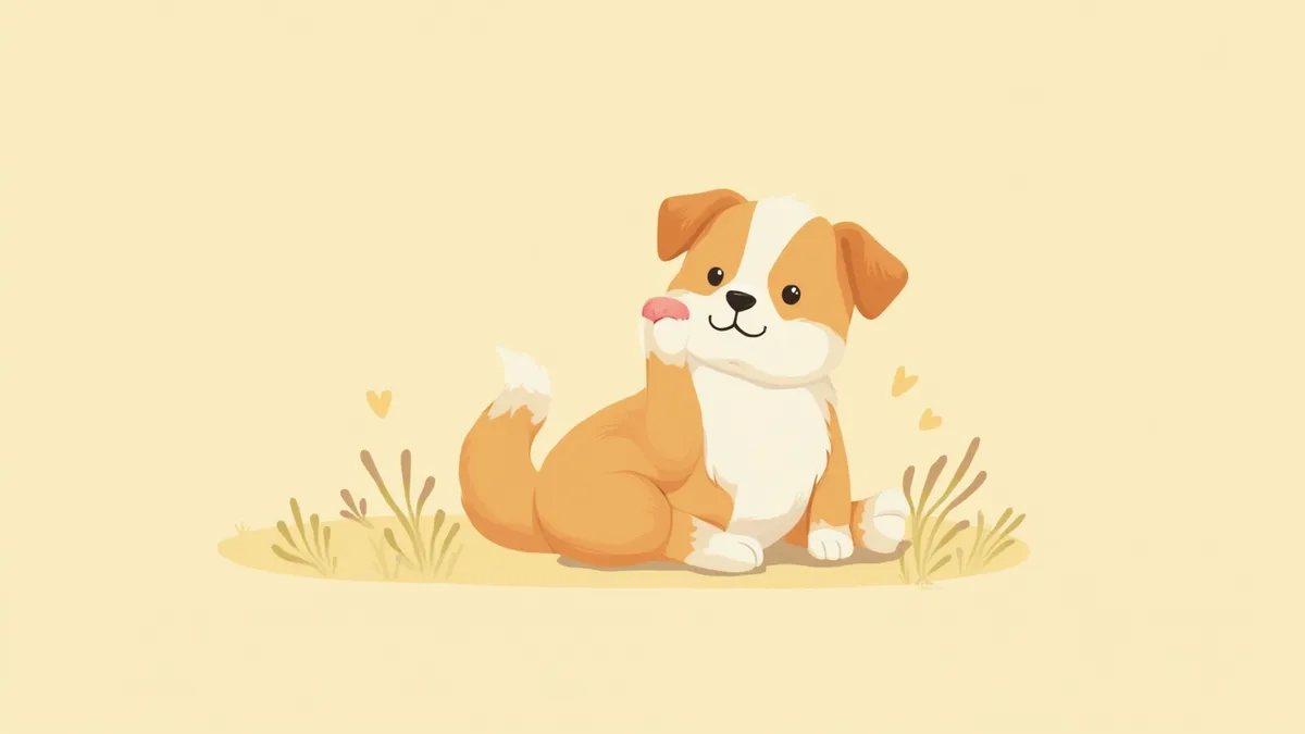 식물 가시가 박힌 강아지 발바닥을 보호자가 살펴보는 모습