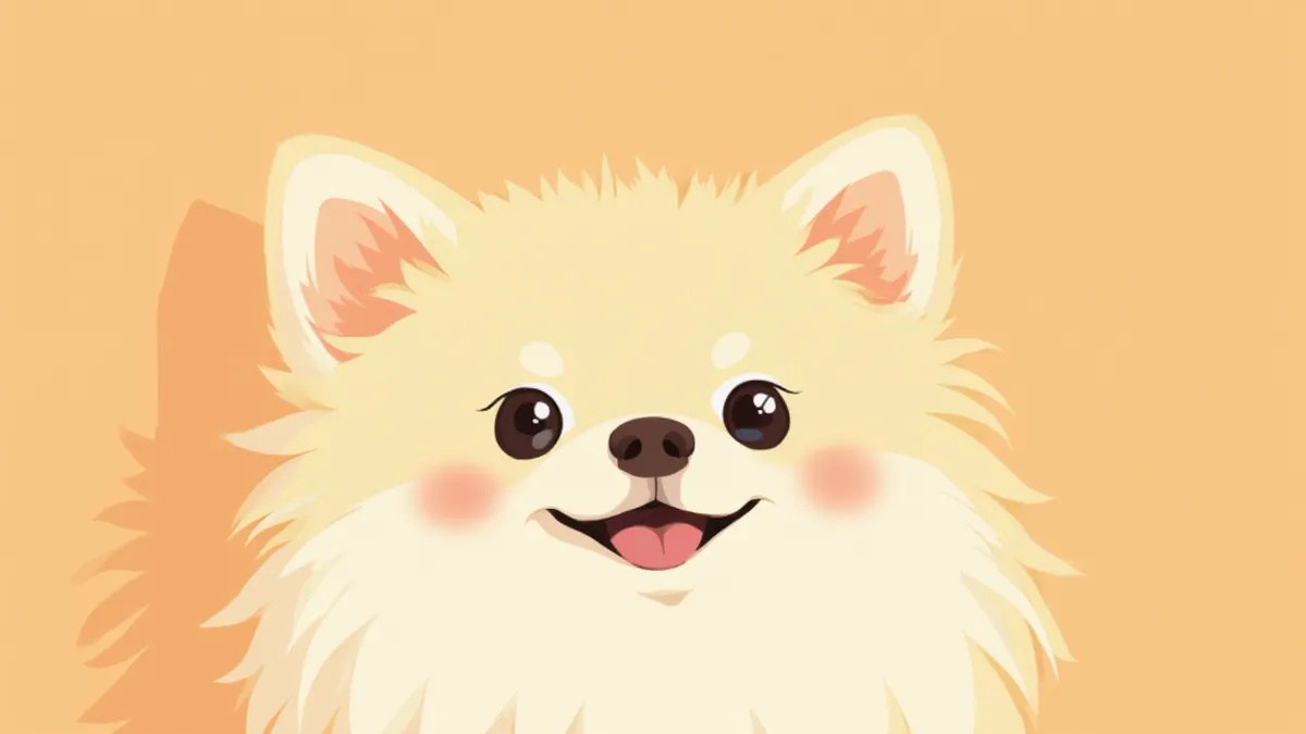 건강한 성견 포메라니안 클로즈업 포트레이트