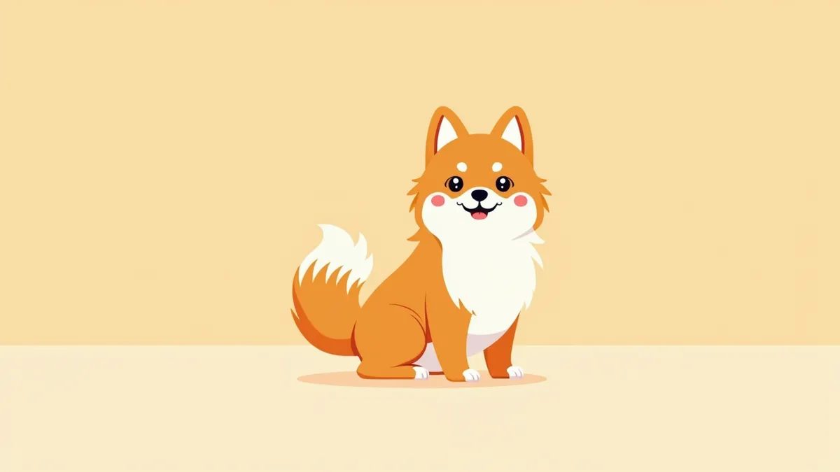 포메라니안 스피츠 믹스견 폼피츠가 실내에 앉아 있는 모습