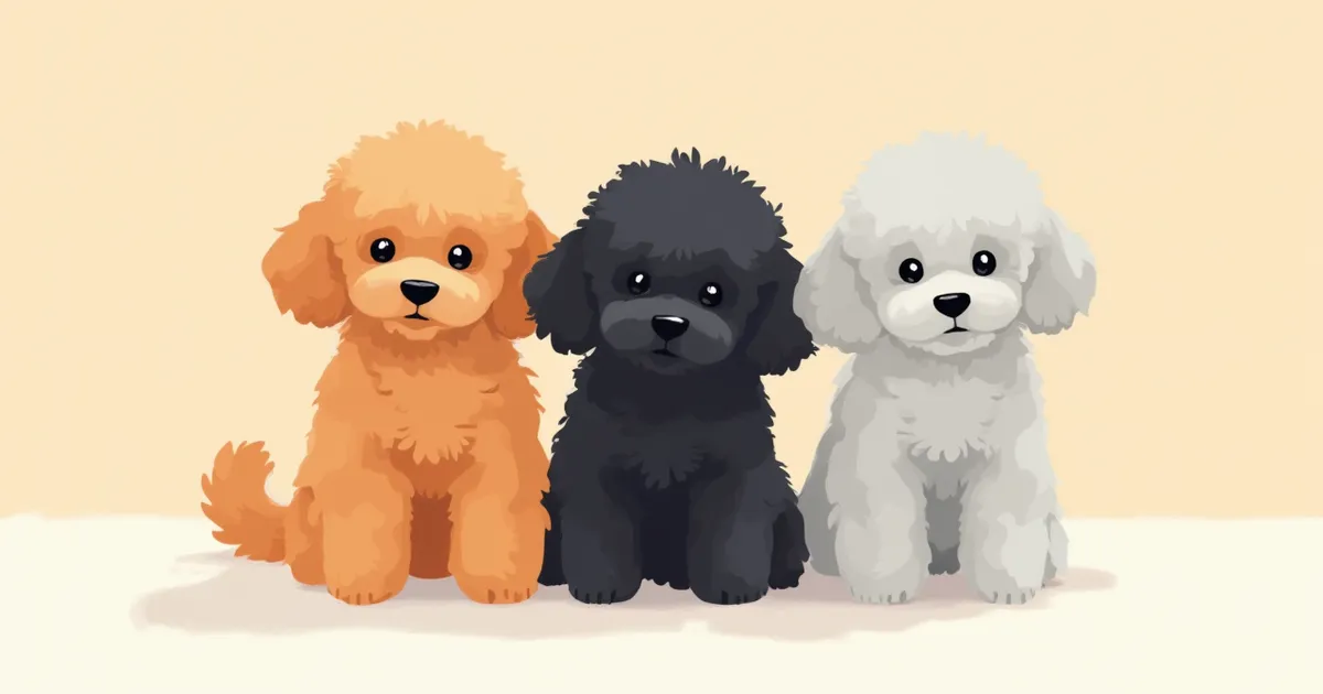 푸들 모색별 차이 (애프리콧·블랙·실버)