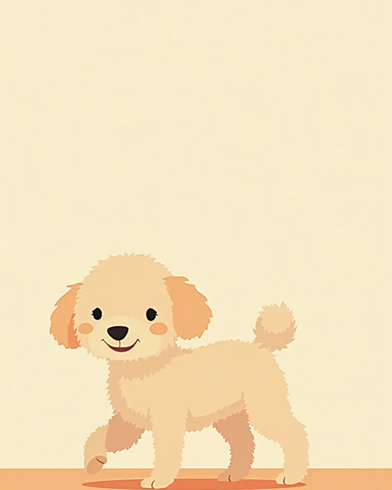 수의사가 푸들의 뒷다리를 검사하는 모습