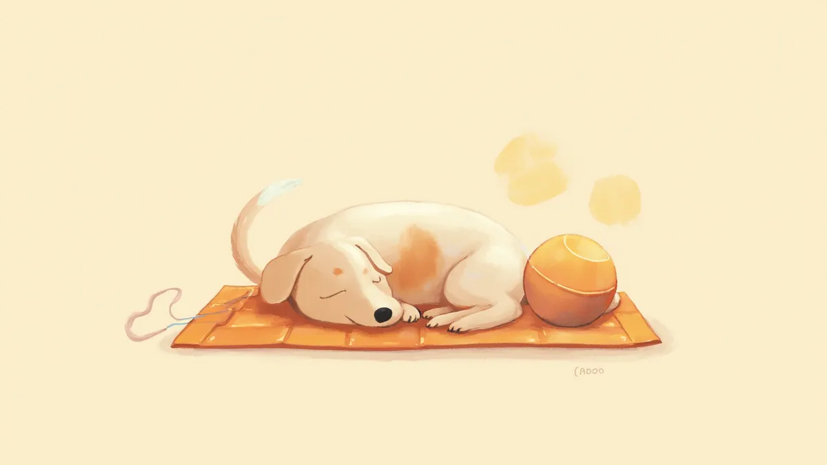 FHO 수술 후 재활을 시작하는 강아지