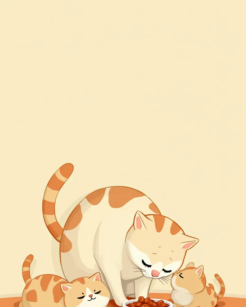 수유식을 먹고 있는 모묘의 모습