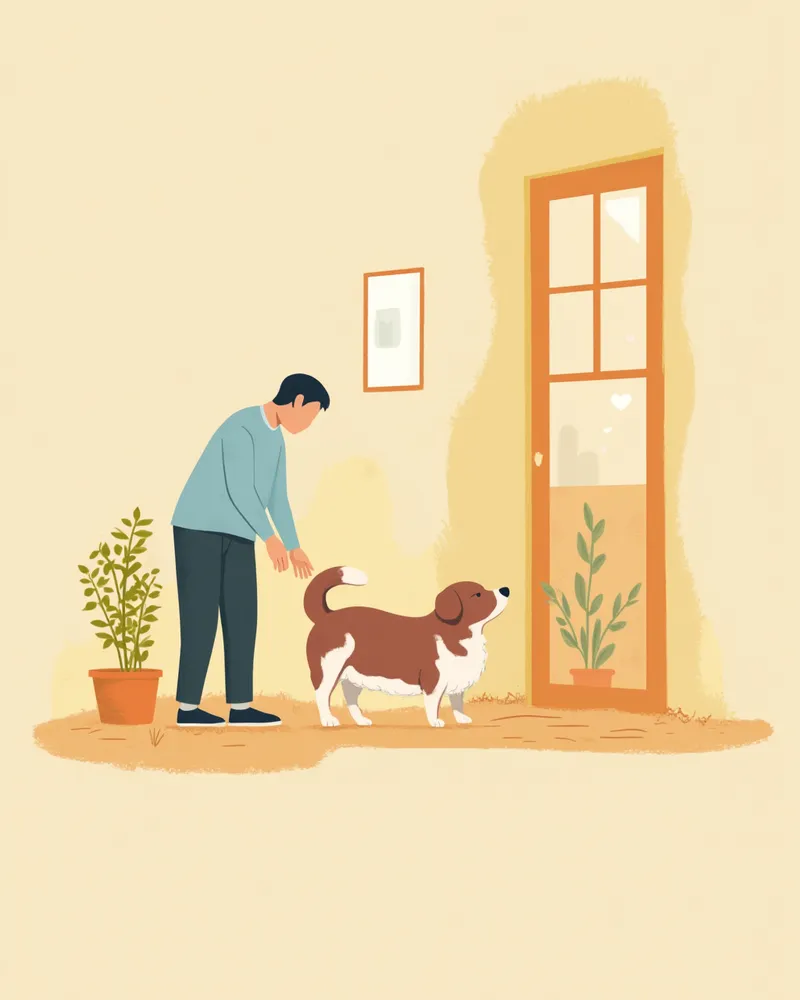 배변을 힘들어하는 노령 수컷 강아지