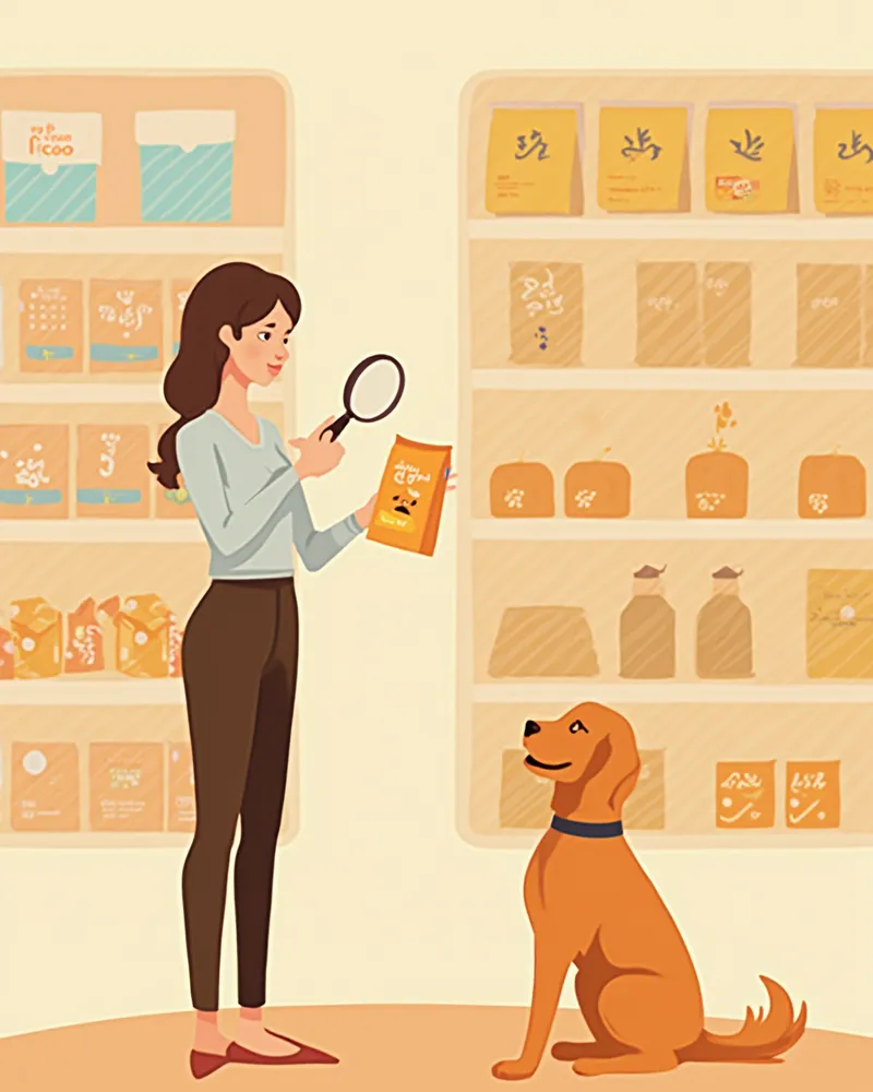 사료 원료 표시를 꼼꼼히 확인하는 보호자