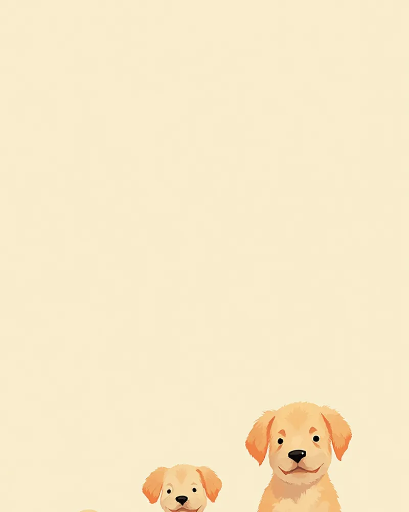 소형·중형·대형 퍼피의 월령별 체고 비교 일러스트