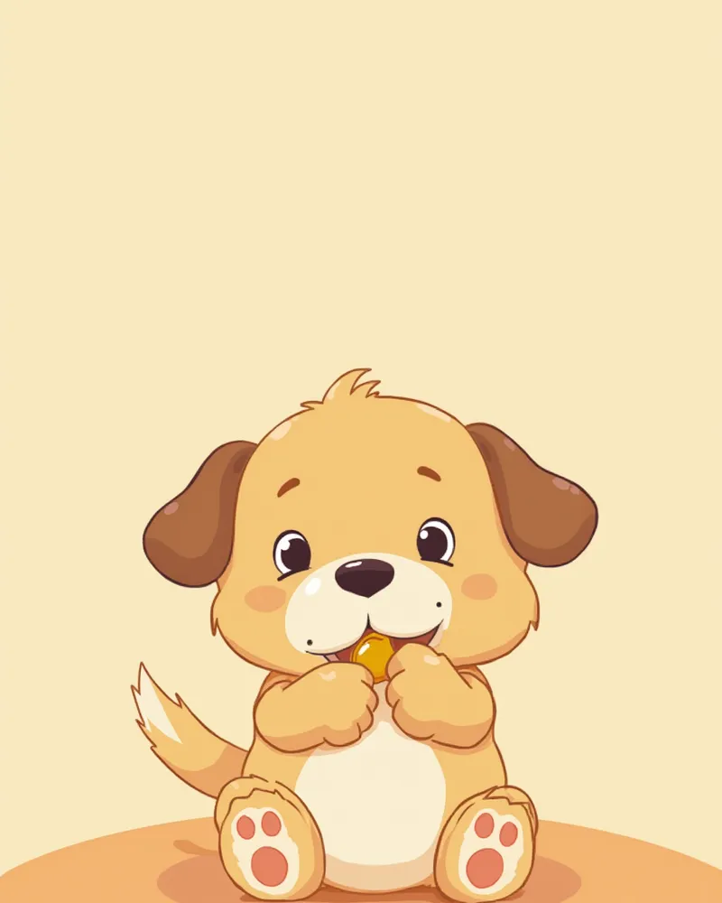 차가운 이갈이 장난감을 물고 있는 강아지