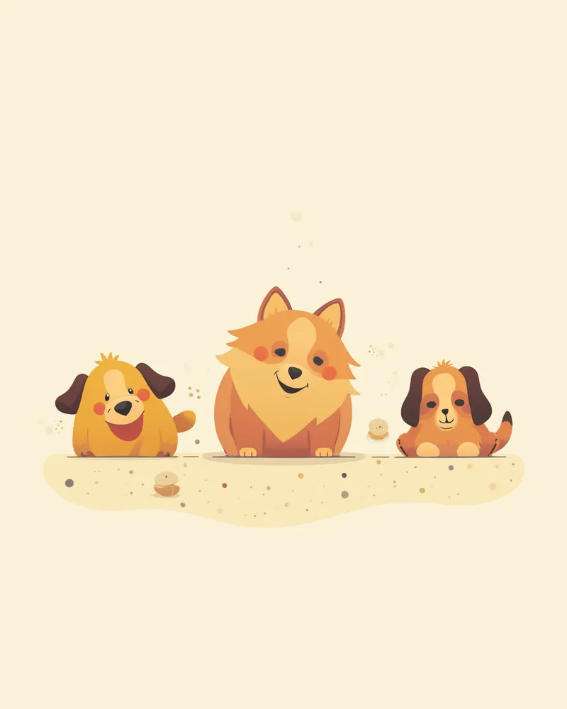 난이도가 다른 세 가지 강아지 퍼즐토이