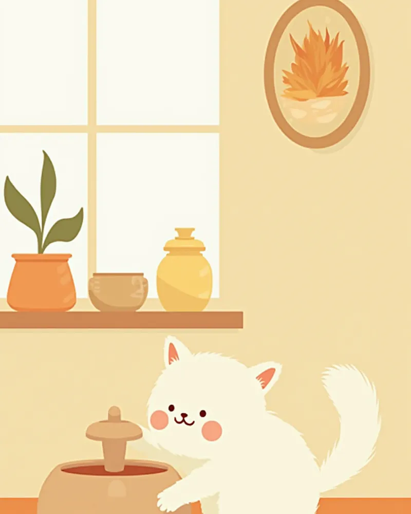 물을 마시는 렉돌 고양이