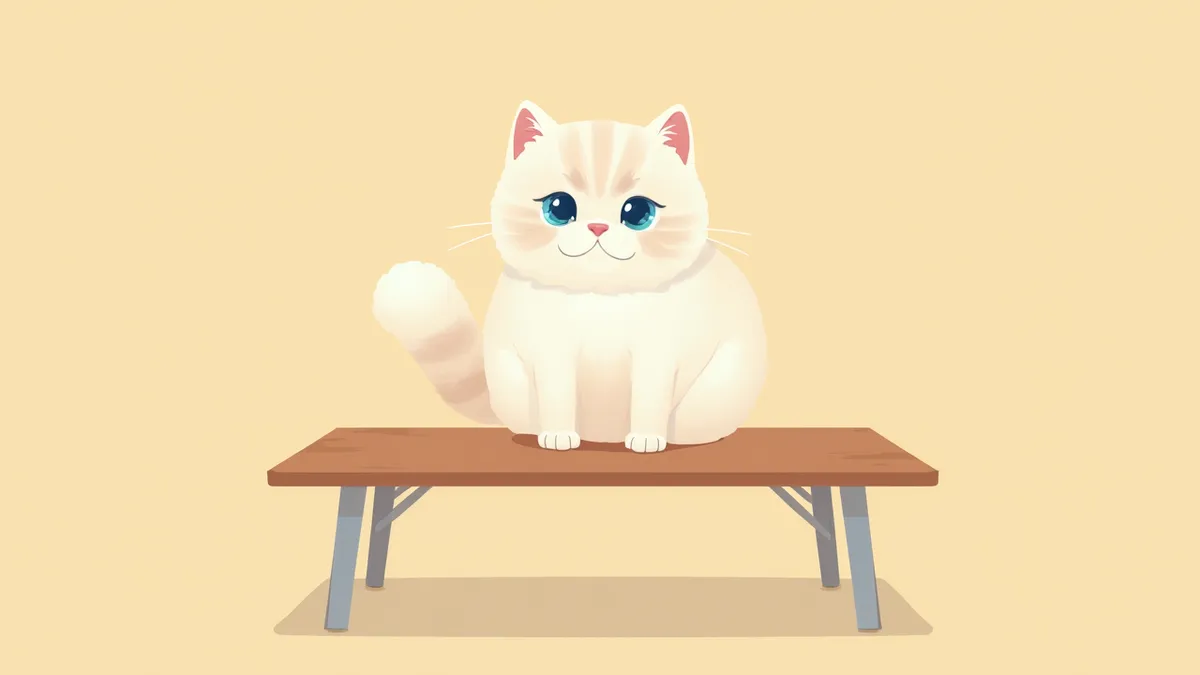 동물병원 진료대 위에 앉아 있는 렉돌 고양이