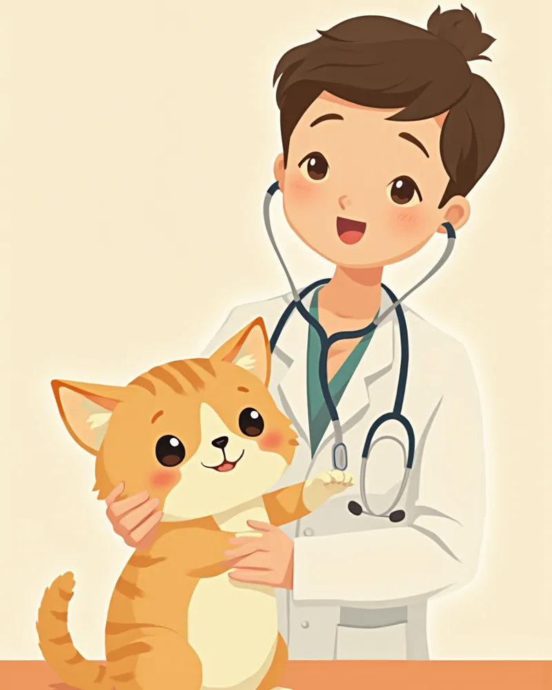 심장 청진을 받는 렉돌