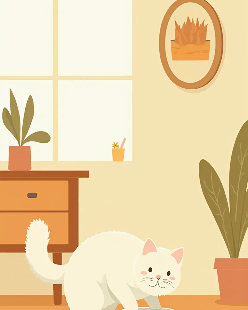 물을 마시는 렉돌 고양이를 지켜보는 보호자