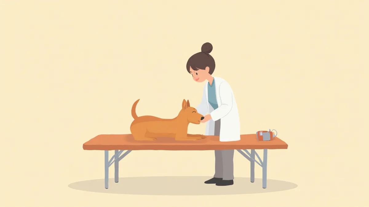 반려견 관절 가동 범위 운동을 진행하는 재활 치료 모습