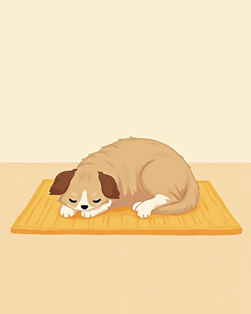 노령 강아지와 고양이의 편안한 휴식 모습