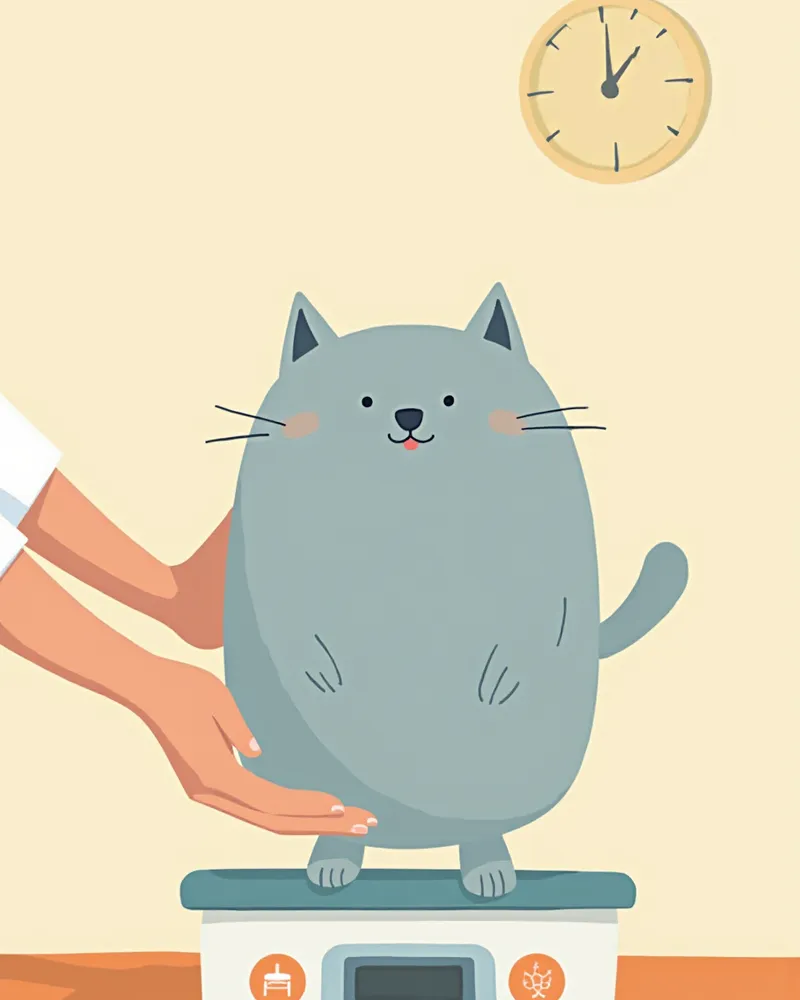 체중을 재는 러시안블루