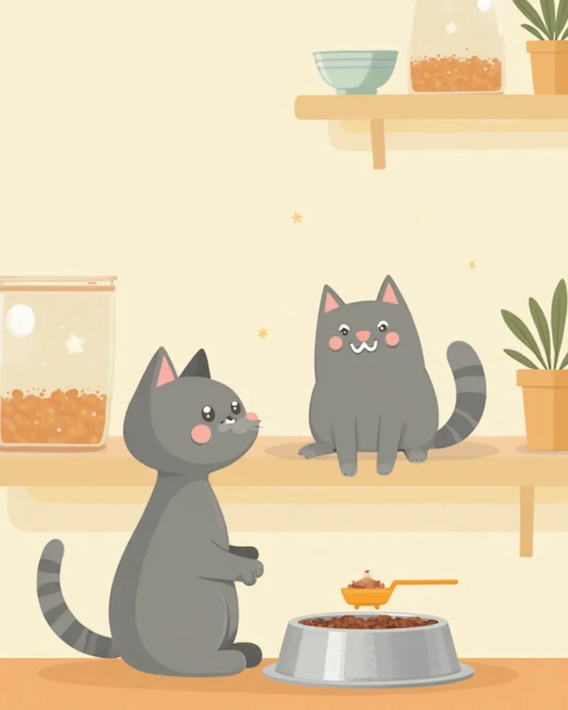 정량 급여를 위해 사료를 계량하는 모습