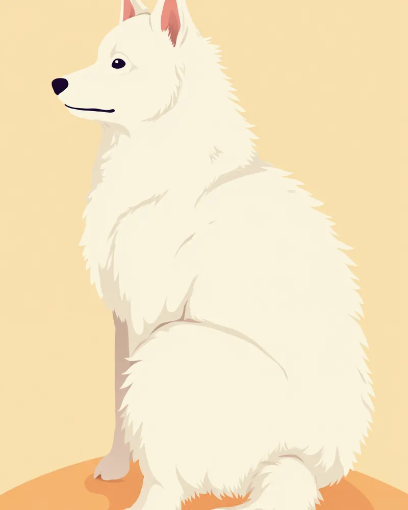 사모예드 뒷다리와 엉덩이 부위
