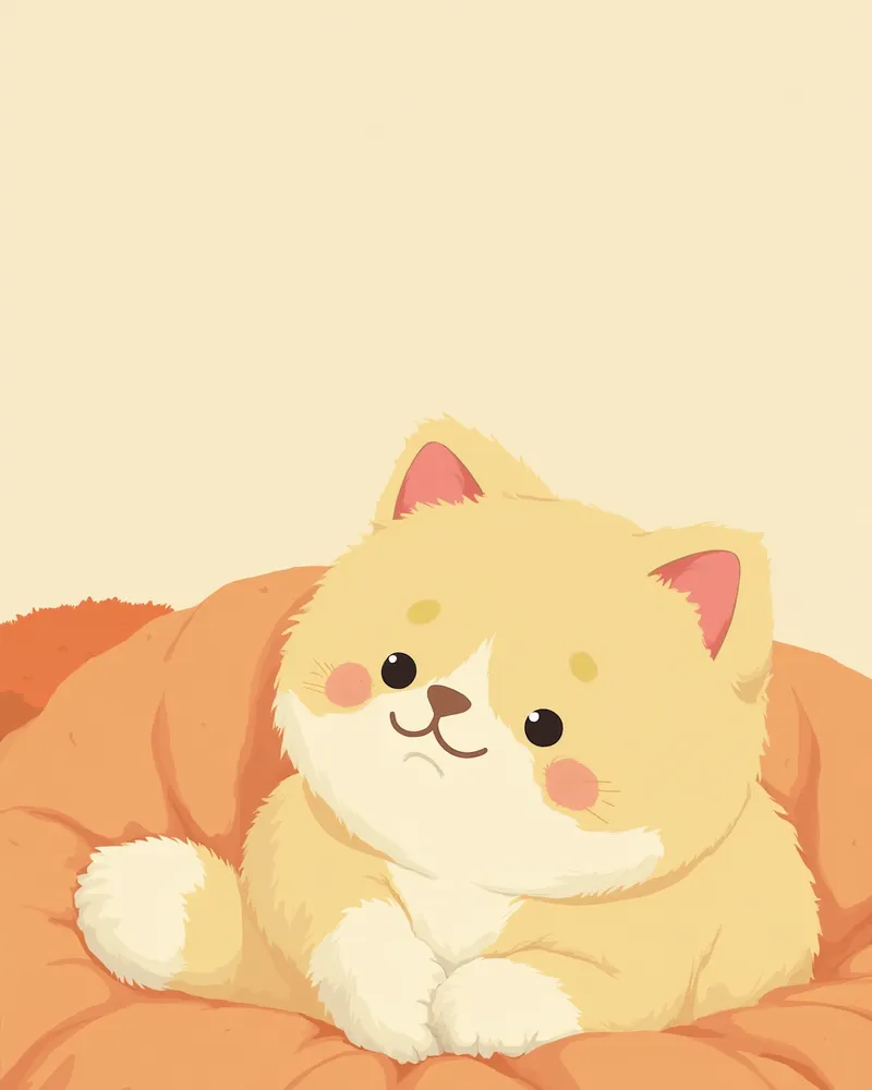 담요 위에서 뒷다리를 펴고 쉬는 스코티시폴드의 모습