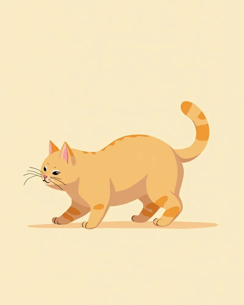 뒷다리 관절 부위가 표시된 스코티시 폴드 일러스트