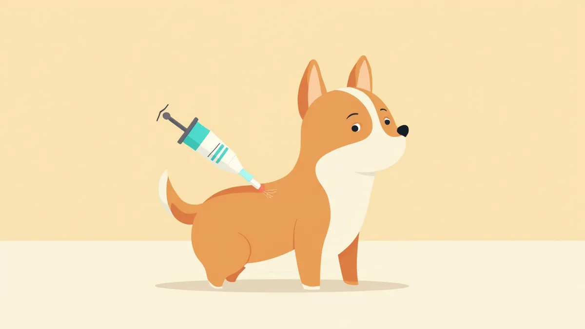 목덜미에 셀라멕틴 스팟온을 바르는 강아지