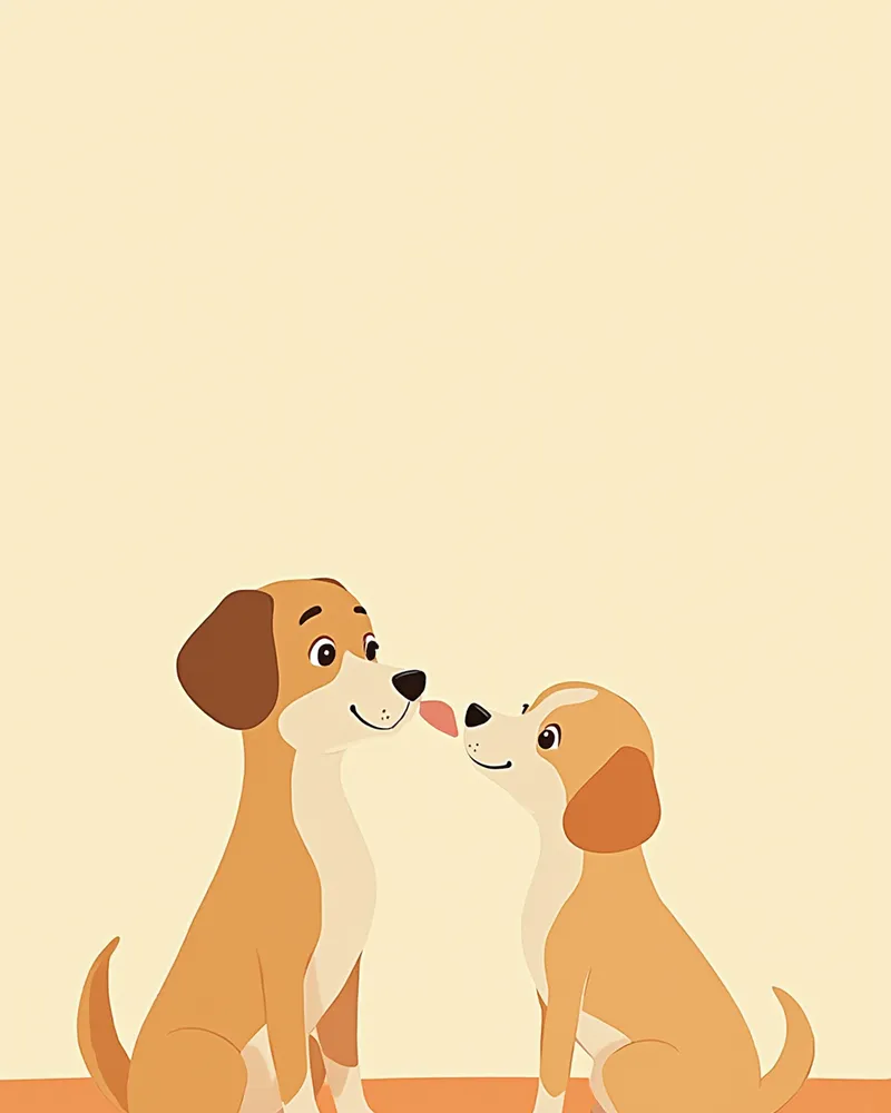 보호자 손 앞에서 기다리는 강아지