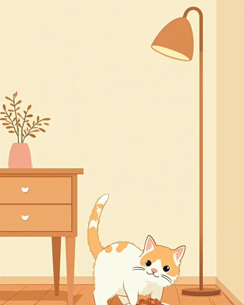 퍼즐 피더로 놀고 있는 고양이