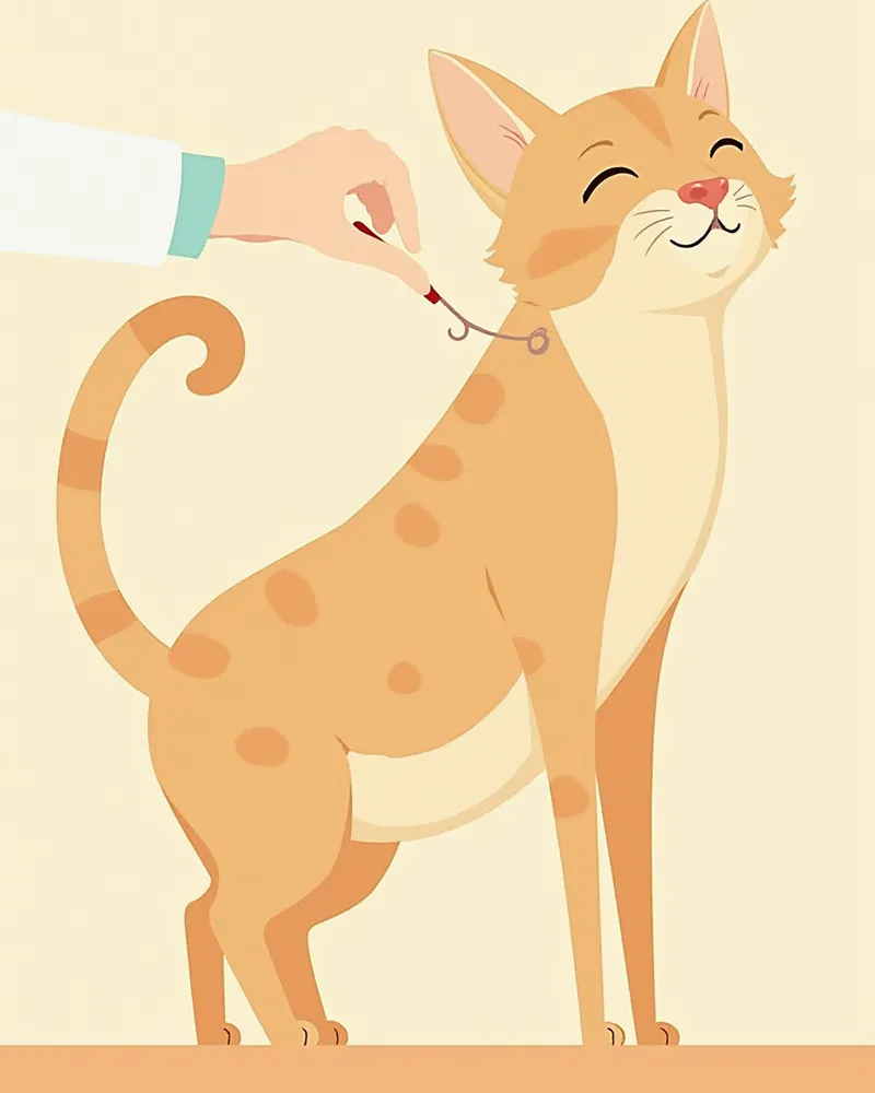 노묘초기 고양이의 건강 체크를 받는 모습