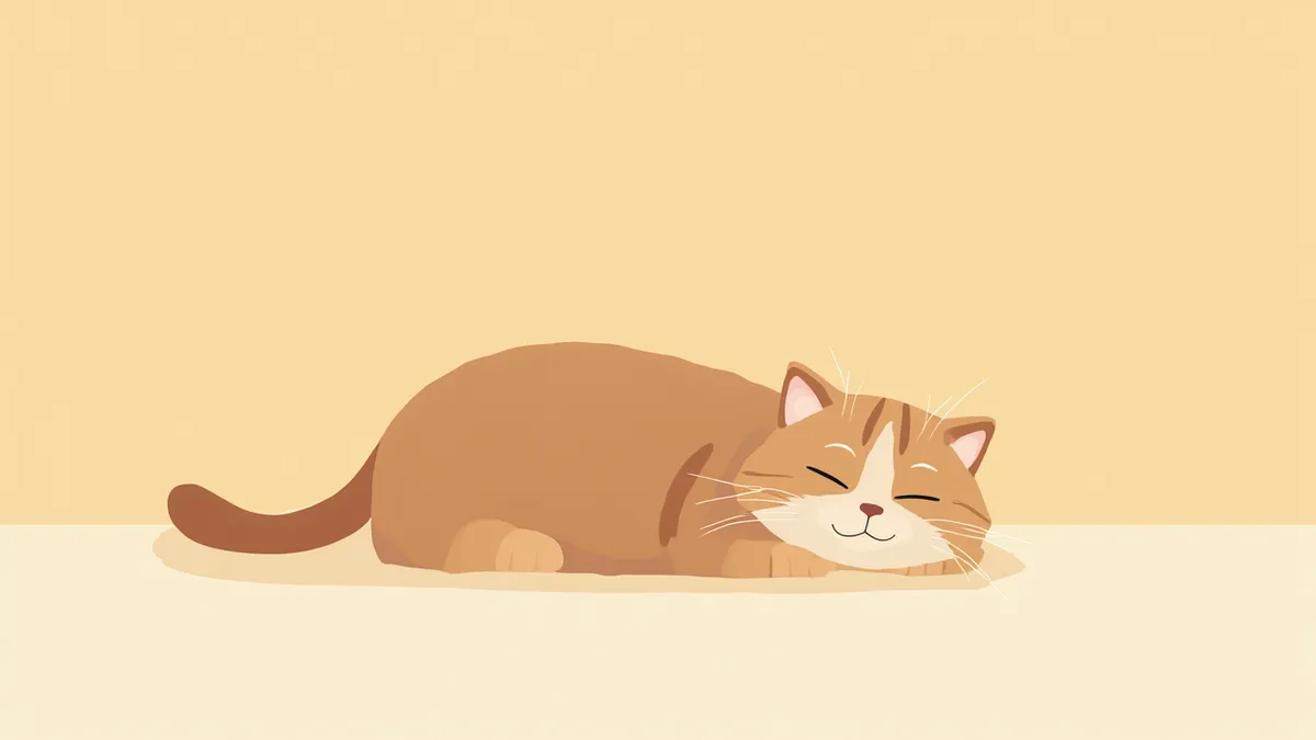 담요 위에 누워 있는 노령 고양이