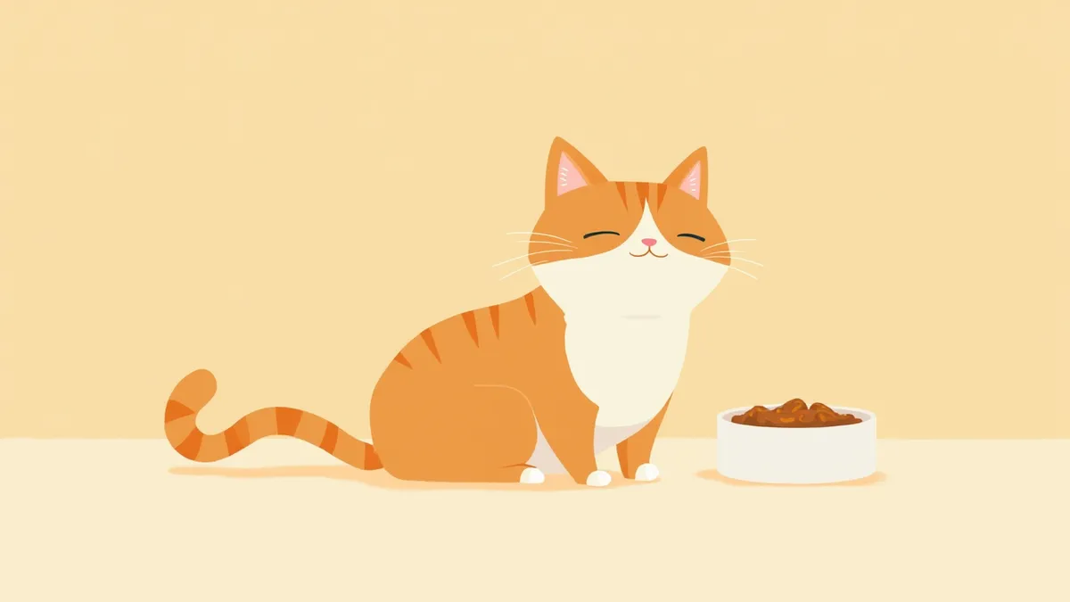 식기 옆에 앉아있는 노묘