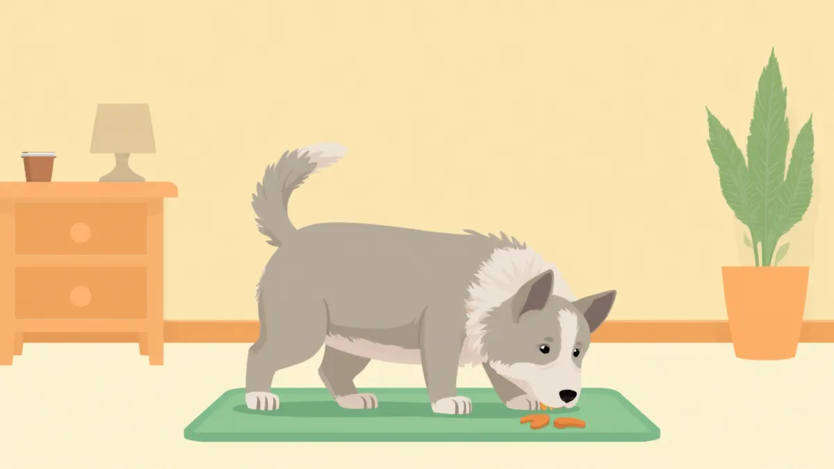 스너플매트 노즈워크 놀이를 하는 노견