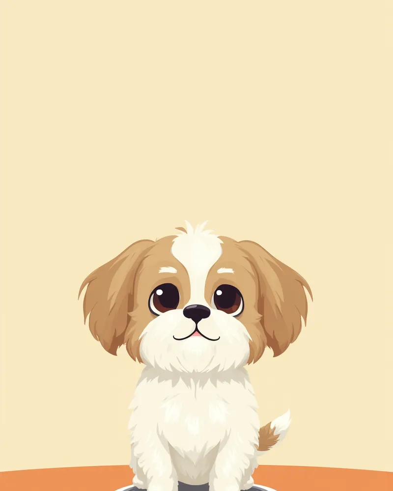 체중계에 올라가 있는 노령견