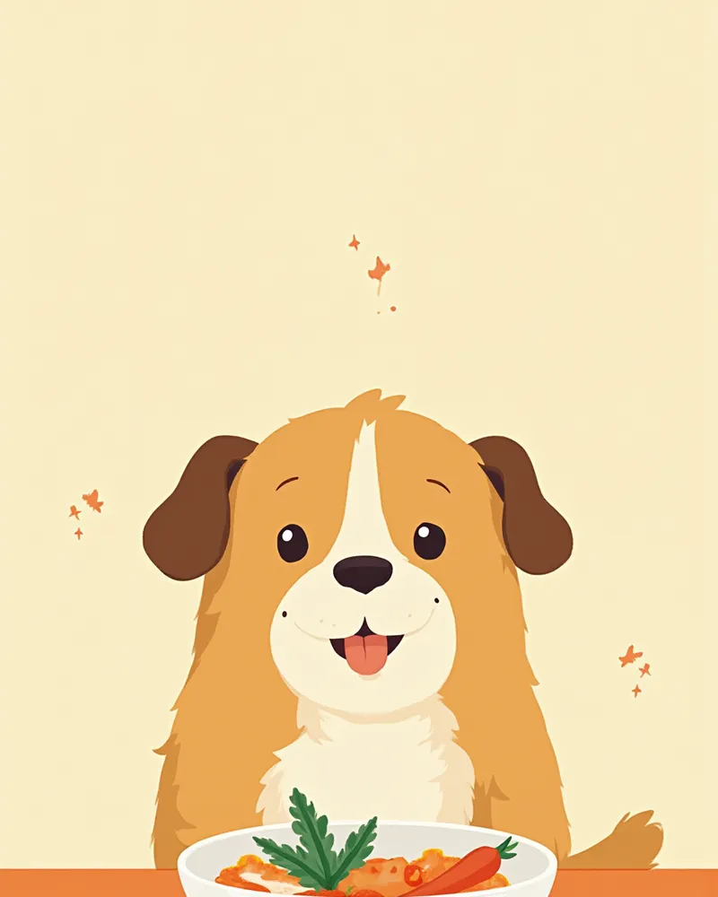 건강한 식단을 먹고 있는 노령견