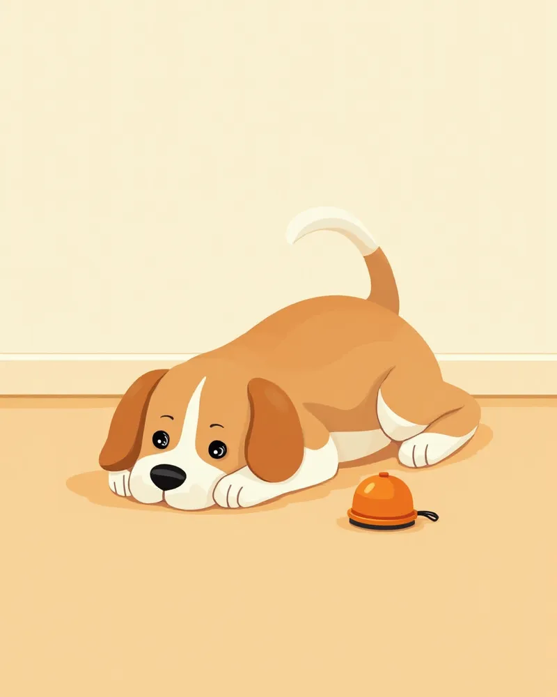 초인종 소리에 반응하지 않는 노령 비글