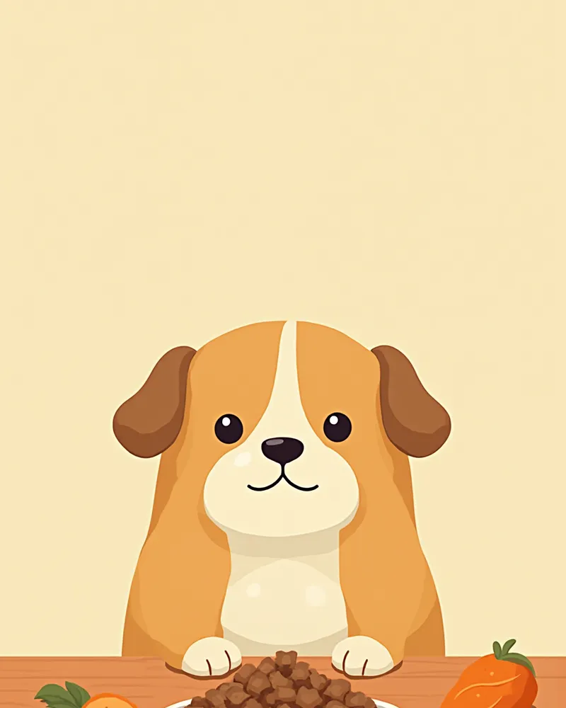 연어와 고구마가 함께 놓인 민감성 위장용 사료 클로즈업