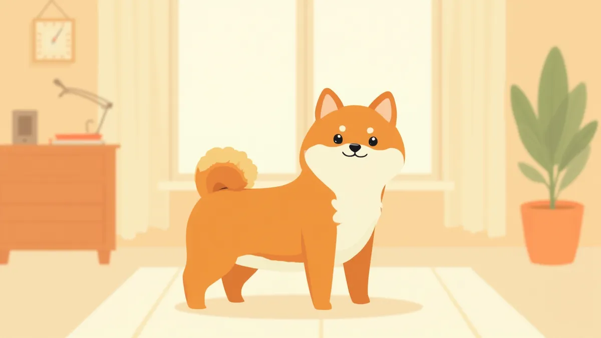 이중모가 풍성한 시바이누의 모습