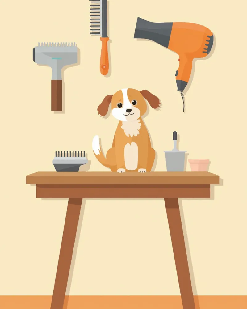 시바이누 그루밍 도구 모음