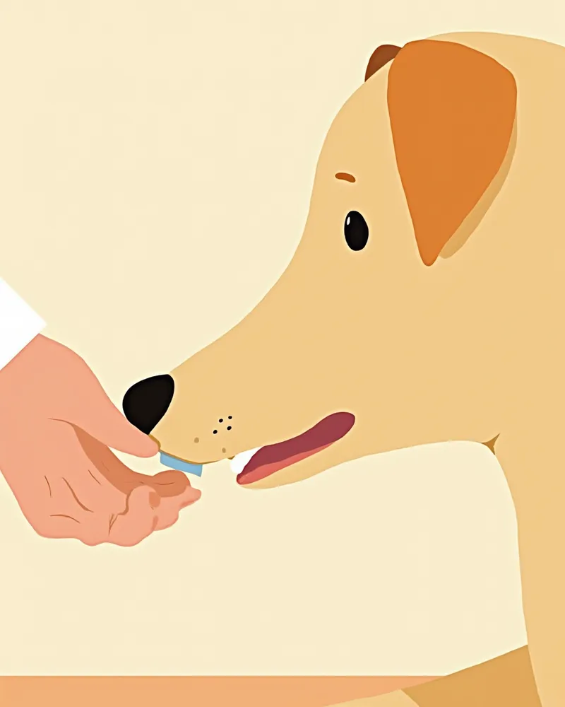 강아지 잇몸을 눌러 모세혈관 재충만 시간을 확인하는 장면