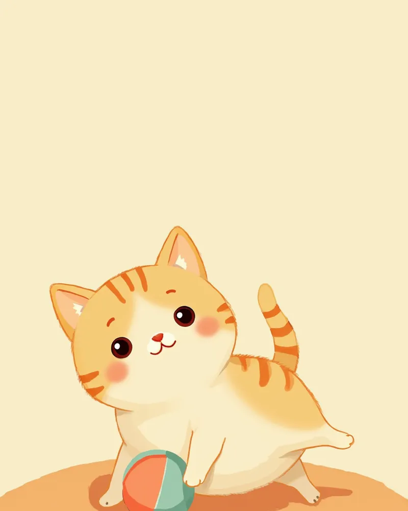 장난감 공을 가지고 노는 활발한 먼치킨 고양이