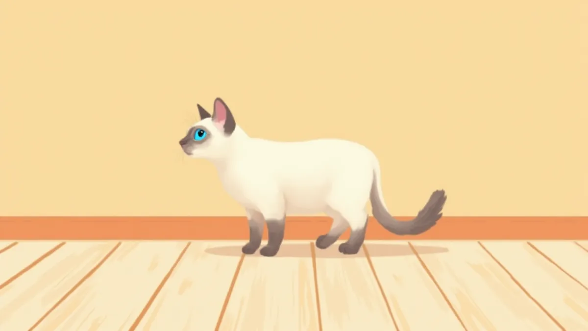 포인트 모색이 또렷한 샴 고양이의 옆모습