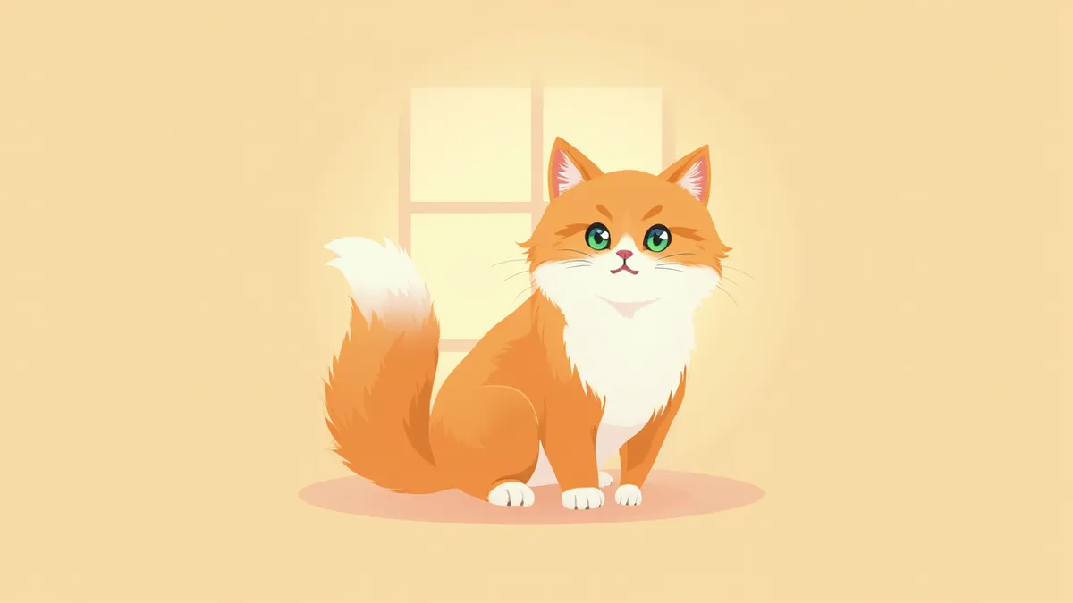 건강한 시베리안 고양이가 창가에 앉아있는 모습