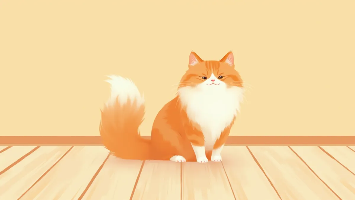 삼중모를 가진 시베리안 고양이 옆모습