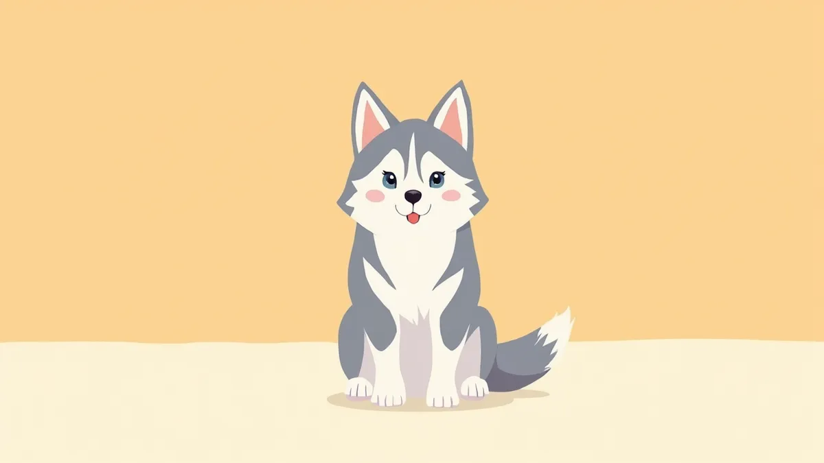 밝은 파란 눈의 건강한 시베리안 허스키