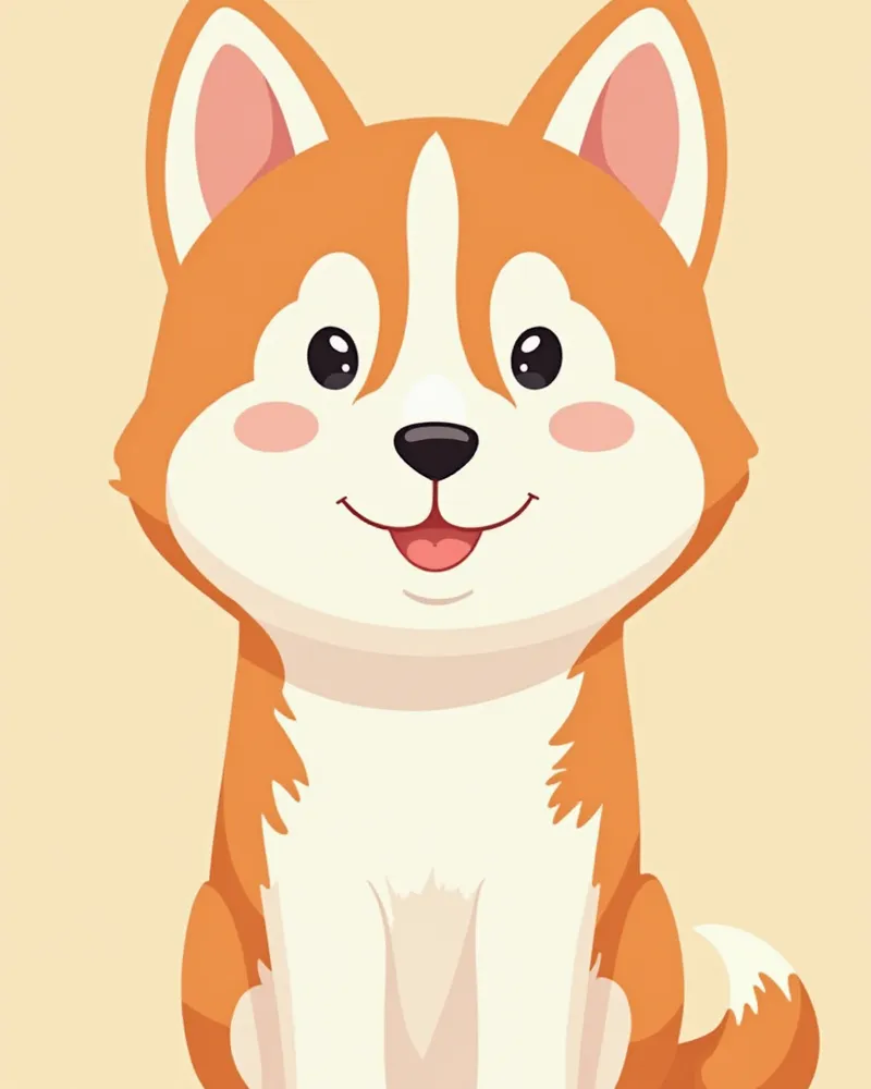 시베리안 허스키 코와 입 주변 피부 클로즈업