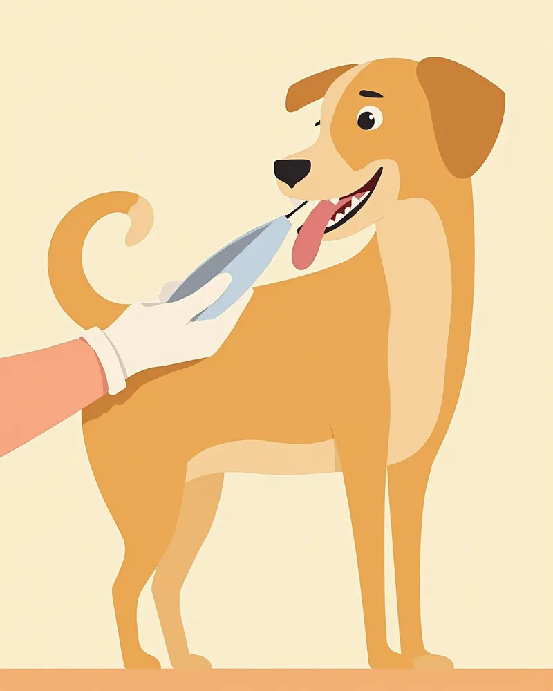 강아지 잇몸 색을 확인하는 모습