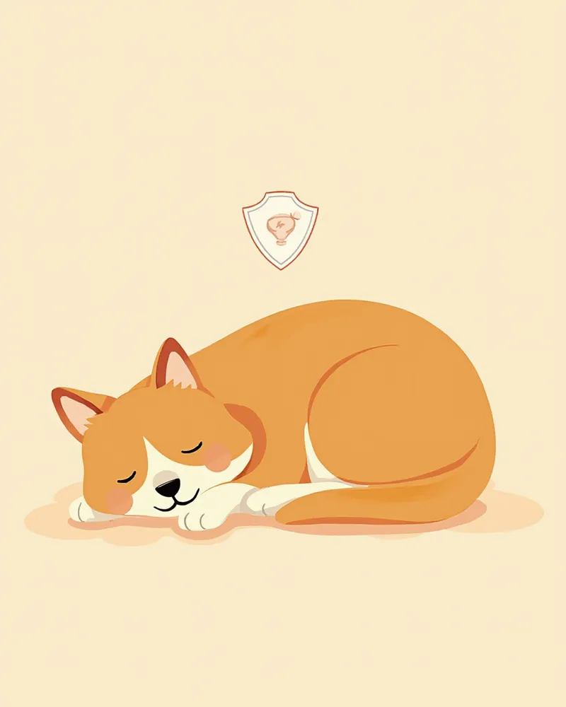 중성화로 건강을 지키는 엄마 강아지와 고양이 일러스트