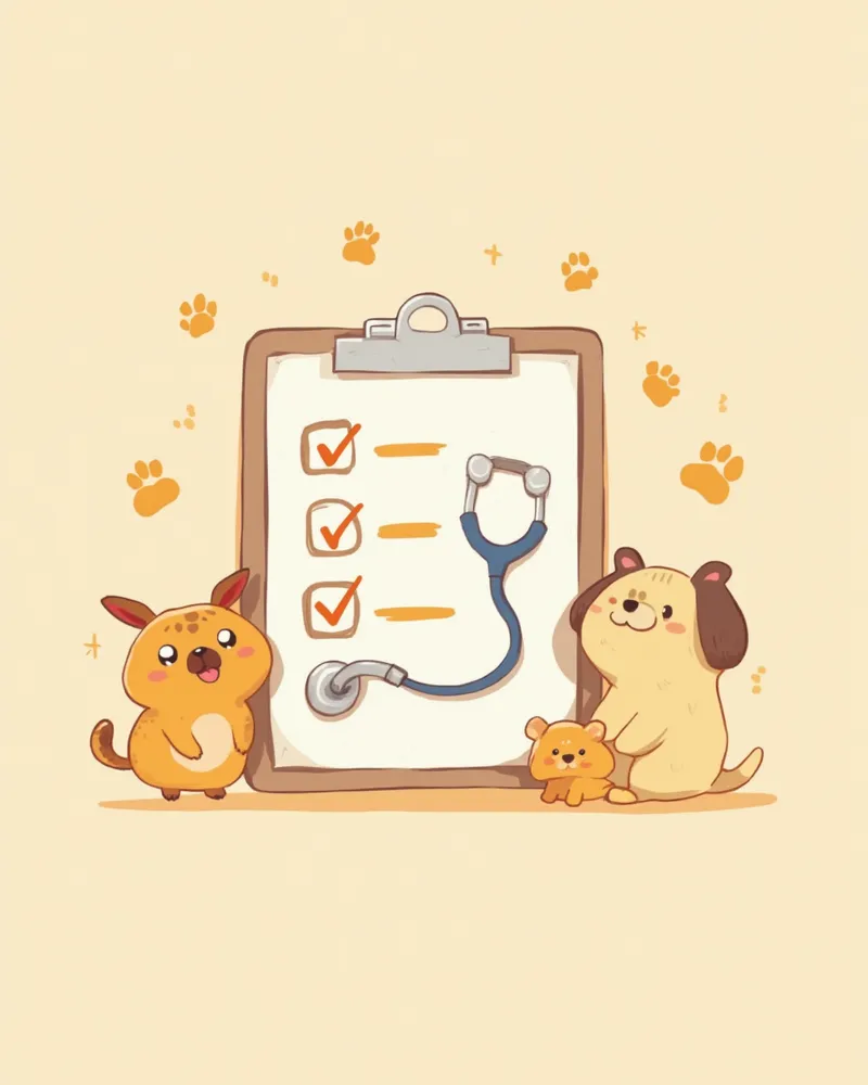 출산 후 중성화 수술 전 체크리스트 일러스트
